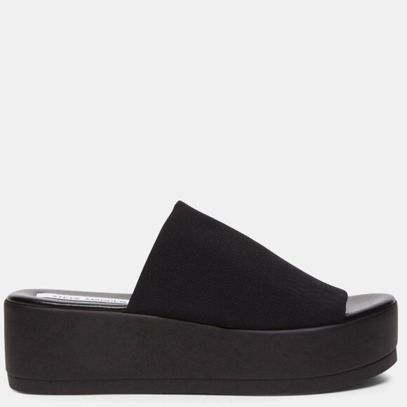 Steve Madden Slinky Black Platform Sandals - Picture 1 of 1